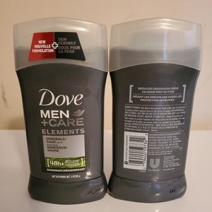 Four (4) NWT Men's Dove +Care Deodorants